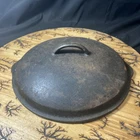 Vintage Unmarked Wagner Cast Iron Dutch Oven Replacement Lid NO. 8 w/ Drippers