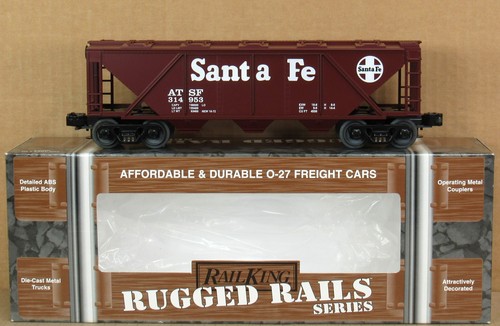 MTH Railking 33-7504 Santa Fe 3 bahías cubierta tolva vagón calibre O nuevo en caja | Zustand: Used
