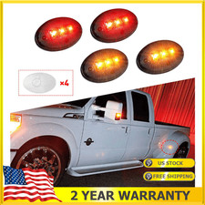 4x For F450 F350 Super Ford Duty Smoked 99-10 LED Fender Lamp Side Marker Light