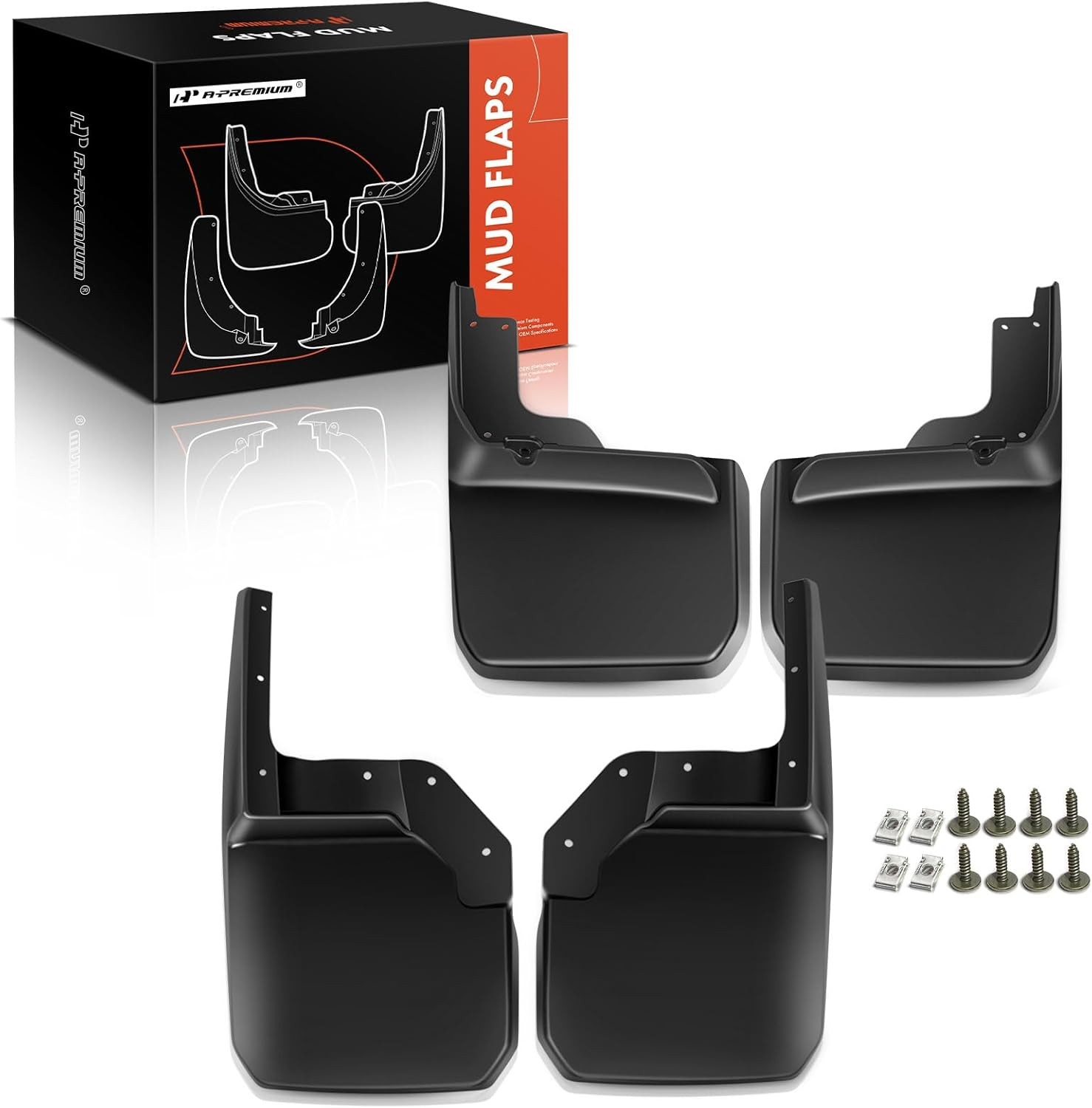 4 Pack Truck Mud Flaps for Jeep Wrangler (JK) 2007-2018 Front and Rear