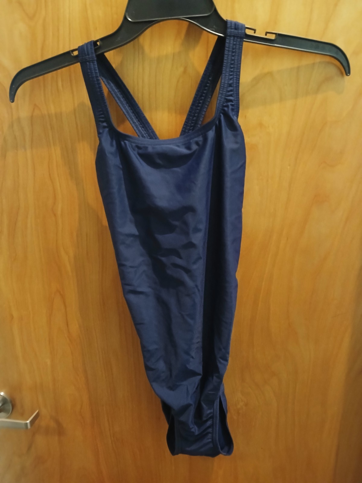 WOMAN'S NAVY SPEEDO ONE PIECE SWINSUIT SWIM SUIT SIZE 12 / 38