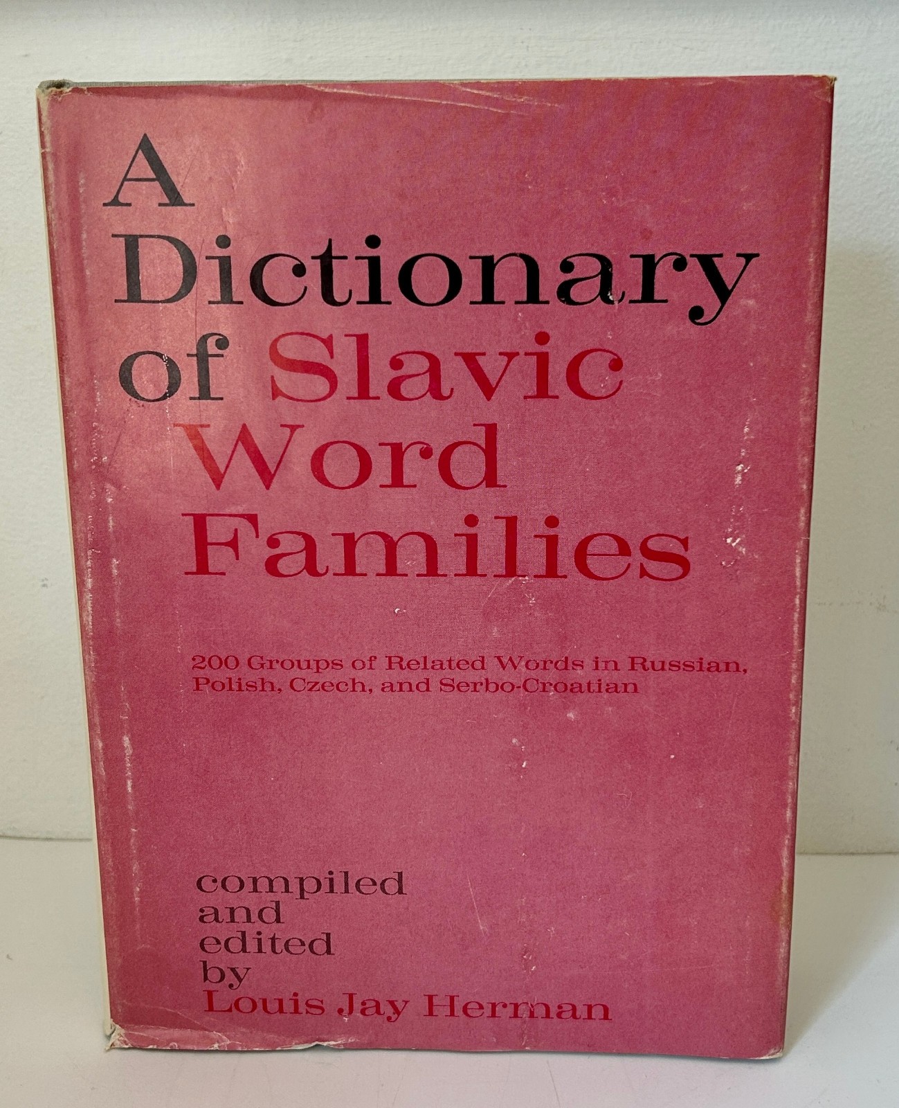 A Dictionary of Slavic Word Families HC DJ Louis Jay Herman 1975 1st Edition