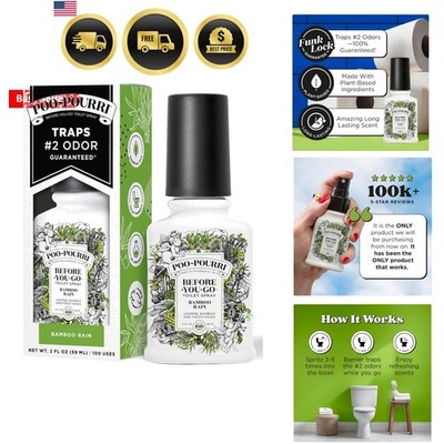 Before-You-Go Toilet Spray, Bamboo Rain, 2 Fl Oz, Up to 100 Uses, Bathroom Od...
