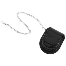 Pocket Watch Belt Pouch - Vintage PU Waist Case with Chain for 36-46mm