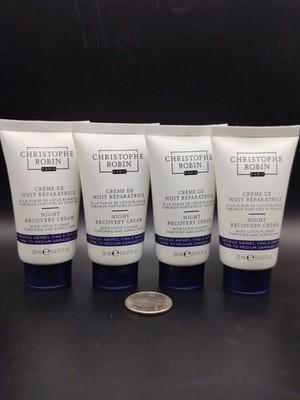 4 X Christophe Robin Night Recovery Cream Lotus Flower Hair Mask 0.6oz/20ml each