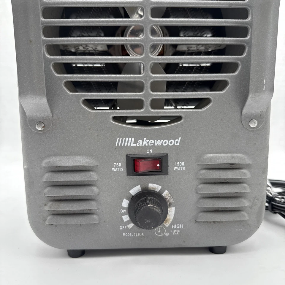 Lakewood Fan Electric Utility Space Heater Model 792/JR 750 1500 Watts Works - Image 2 of 4