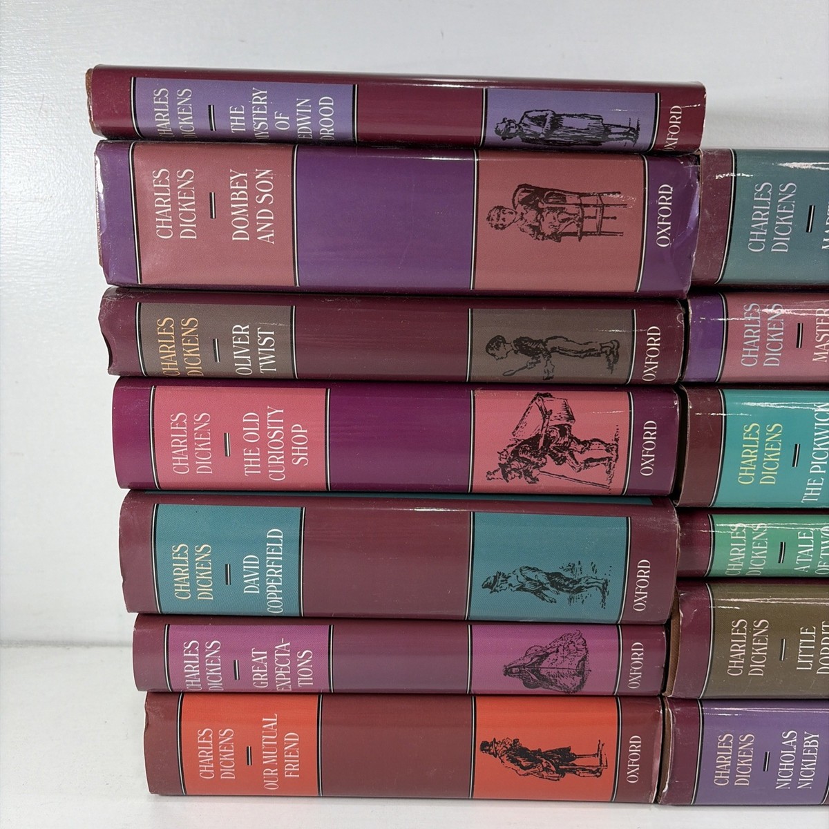 The Oxford Illustrated Dickens 13 Volume Set Hardcover Good