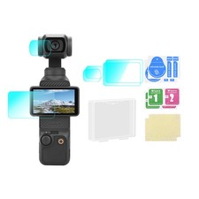 For DJI Osmo Pocket 3 Camera 1/2 Set Lens Screen Tempered Film Guard Accessory