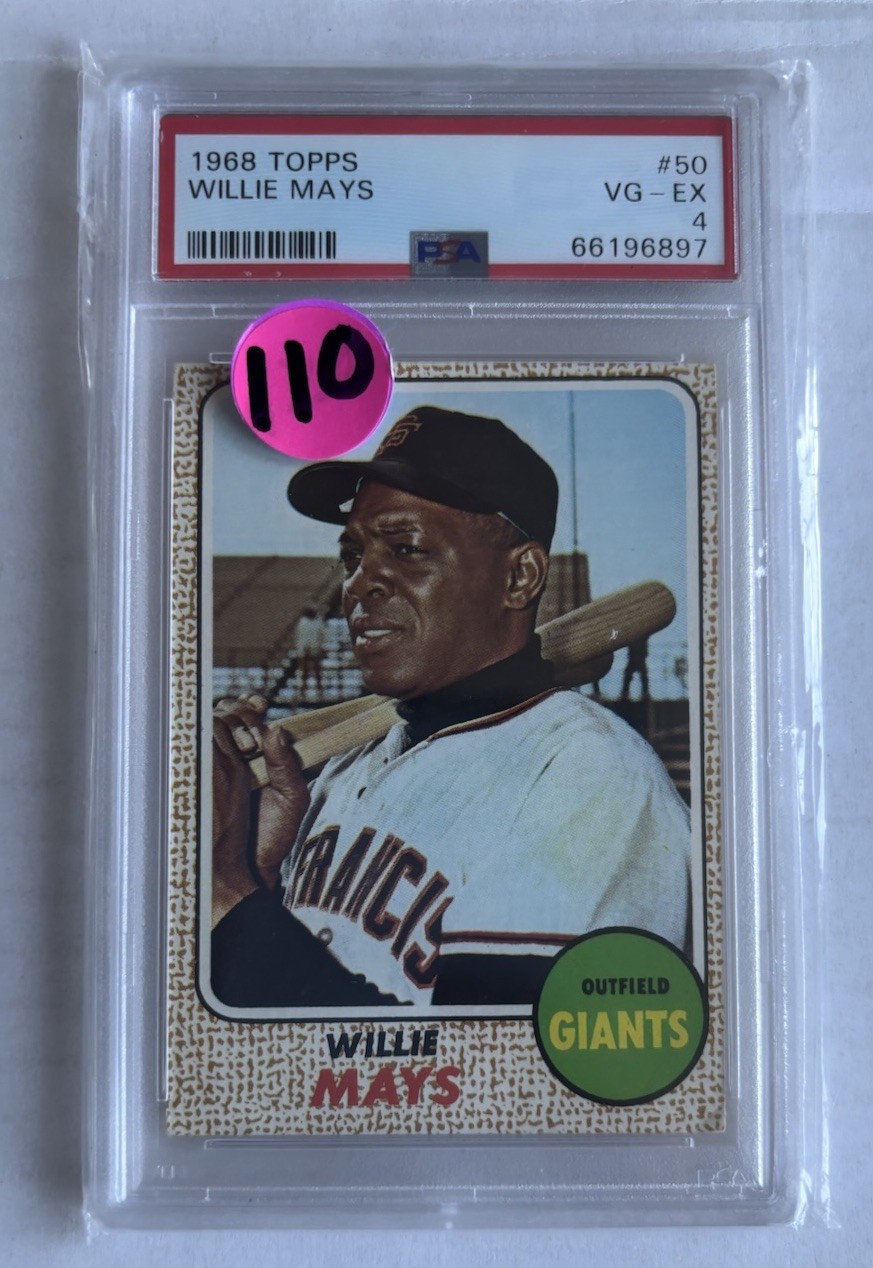 1968 Topps 50 Willie Mays PSA 4 HOF Say Hey Kid