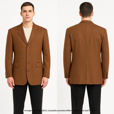 Fratelli Lippenstifte Herren Jacke braun Größe 56 Wolle Super 130s Lux Blazer