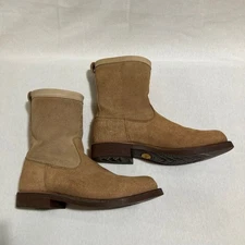 CHIPPEWA Boots 91097 VINTAGE WELLINGTON BOOTS Vibram Sole Seude Beige Size 9D