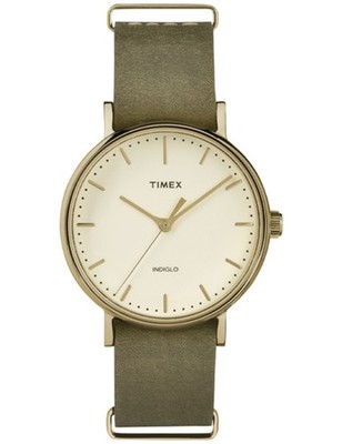 Timex Weekender Fairfield Round 37mm Indiglo Quartz Watch - TW2P98500JT