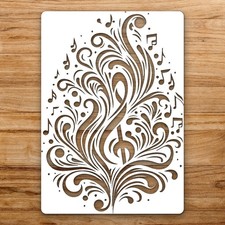 Musical Notes Large Reusable Wall Stencil For Painting DIY Home Decor Template