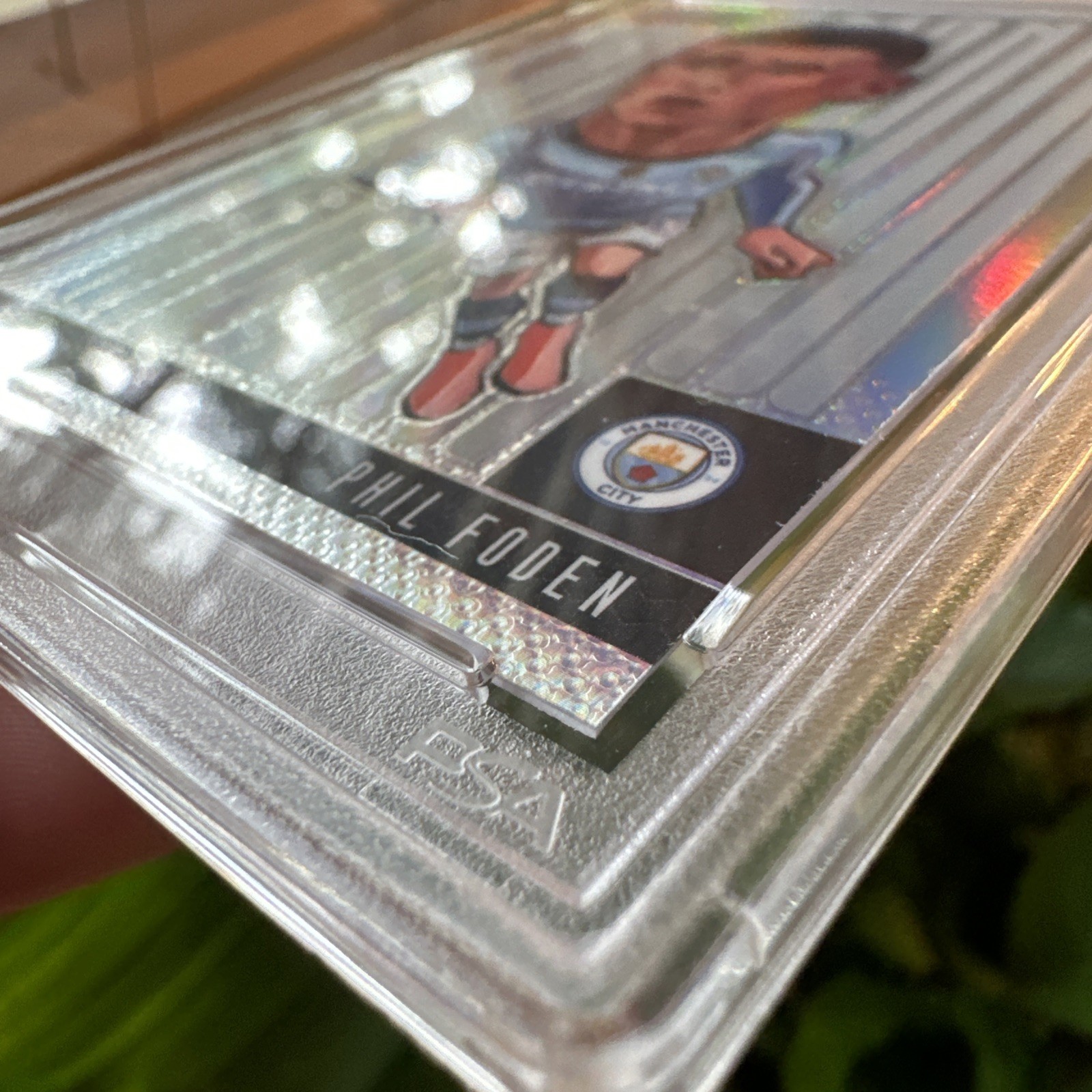 2024-25 Panini Prizm Premier League Phil Foden #16 Prizmania Case Hit SSP PSA 10 view 3