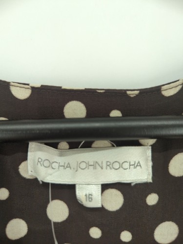 Rocha.John Rocha Women's Midi Dress UK 16 Brown 100% Viscose A-Line - Picture 5 of 5