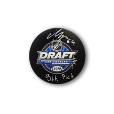 Mikael Granlund Autographed 2010 NHL Draft Hockey Puck Inscribed 9th Pick