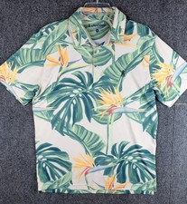 Chubbies Men 'Frond Of You' Tropical Floral Performance Golf Polo Shirt Sz M