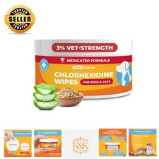 Antibacterial 3% Chlorhexidine Wipes with Alo...