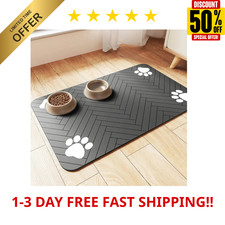 Pet Feeding Mat-Absorbent Pet Placemat for Food and Water Bowl, with Waterproof