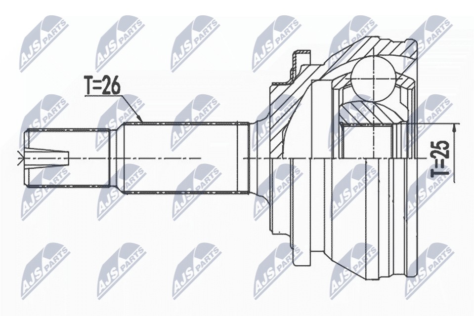 JOINT KIT DRIVE SHAFT NPZ-TY-013 FOR LEXUS TOYOTA 5ZR/2ZR-FXE 1.8L 4cyl CT 1.8L - Image 17