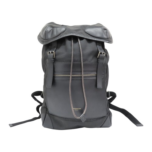 GIVENCHY Backpack Canvas Calfskin Black