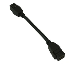Keystone Jack Insert/Dongle Type - HDMI Cable Female/Female  Black 8 INCH