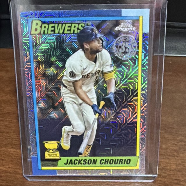 Topps 2025 Series 1 1990 Topps Chrome Silver Pack Jackson Chourio #T90C-41