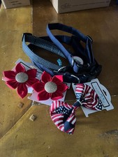Set of Three Dog Collars, 2 medium and 1 large collars.