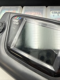 Sega Game Gear Console Lot 5 Games Carrying Case Charger Powers On Clean READ