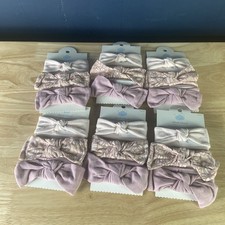 Cloud Island Girl's 3-Pack Head Wrap-ONE SIZE-Size NB 0-3 Months- LOT OF 6-