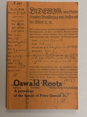 Descendants Peter Oswald Sr. & Magdalene Esch Genealogy 1977 Family History