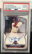 🔥🔥2023 BOWMAN CHROME PRSPCT AUTOS #CPAJC JUSTIN CRAWFORD PSA 10 AUTO🔥🔥