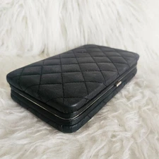 Trish McEvoy Hard Sided Quilted Makeup Clutch with Clasp