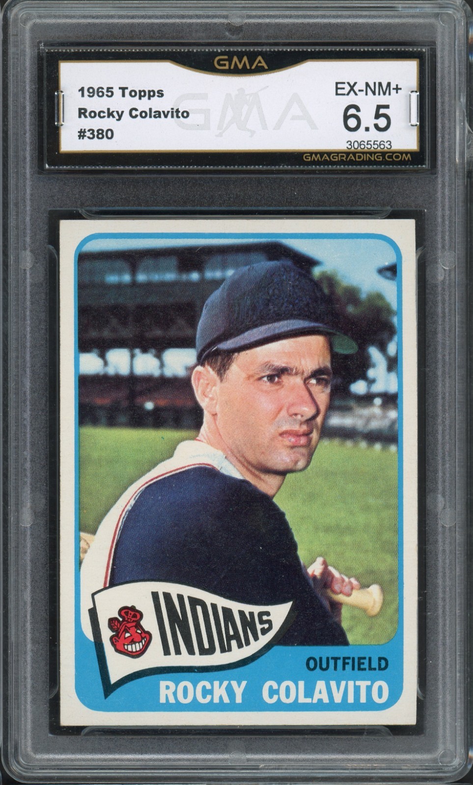 1965 Topps Rocky Colavito #380 (INDIANS) GMA 6.5