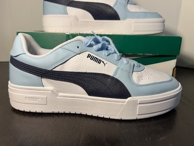Puma CA Pro Classic Sneakers Shoes White/Silver Sky/Navy Mens 10.5