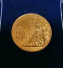 1667 Peace Of Breda Medal. Charles II, Large Gilt Bronze Medal
