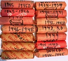 14 Rolls (700 coins) Lincoln Wheat Cents/Pennies (1934 to 1958) US Coin Lot