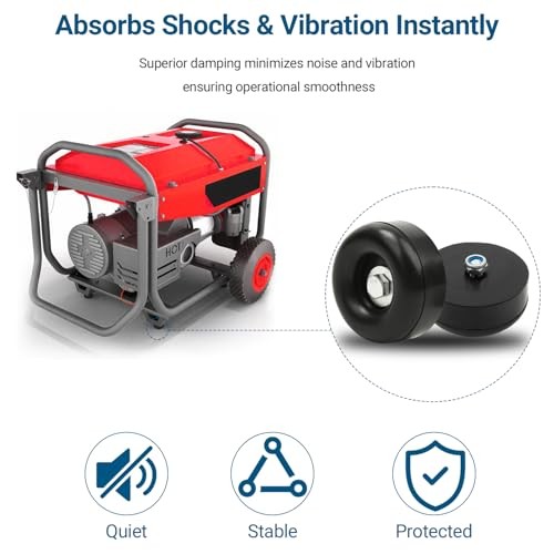 Heavy Duty Rubber Anti Vibration Feet Pads --Pack with Screw Kits for 4