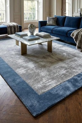 Handmade Silk Area Rug   Luxury Solid Color Modern Rug, Soft Shiny Silk Carpet