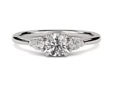 2Ct Round Cut Lab-Created Diamond Engagement Ring 14K White Gold Finish