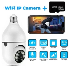 360° HD 1080p WiFi Wireless PTZ Zoom Outdoor Red IR Night Security Camera/W Card