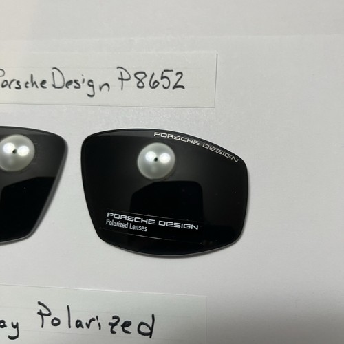NEW Genuine PORSCHE DESIGN P 8652 Gray Polarized Replacement Lenses 60mm - Picture 2 of 3