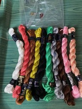 Perlgarn glänzend Stickgarn  100% BW Konvolut verschiedene Sorten