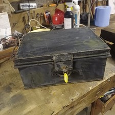 Antique Military Deed Box Trunk