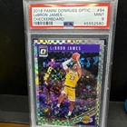 2018-19 Panini Donruss Optic - Checkerboard Prizm #94 LeBron James PSA 9 MINT 🔥