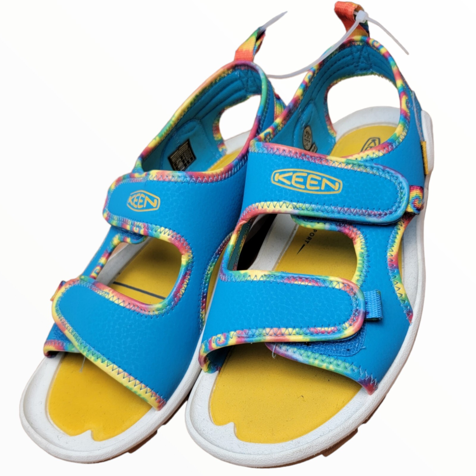Scarpe da esterno per bambini Keen Knotch Creek Tie Dye blu vivo acqua fiume US 4