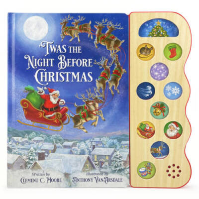 Twas the Night Before Christmas, Classic Childrens Interactive Sound Bo - GOOD