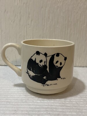 Vintage Coffee Cup / Mug Panda Bears