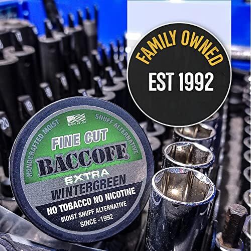 BaccOff Wintergreen Fine Cut, Tobacco Free, Nicotine Free Snuff - Picture 3 of 7