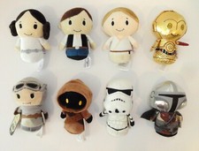 Hallmark Itty Bittys Star Wars Plush Lot C3PO Rey Leia Han Solo Jawa Set P61